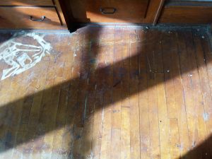 Door Hinge Pins on floor